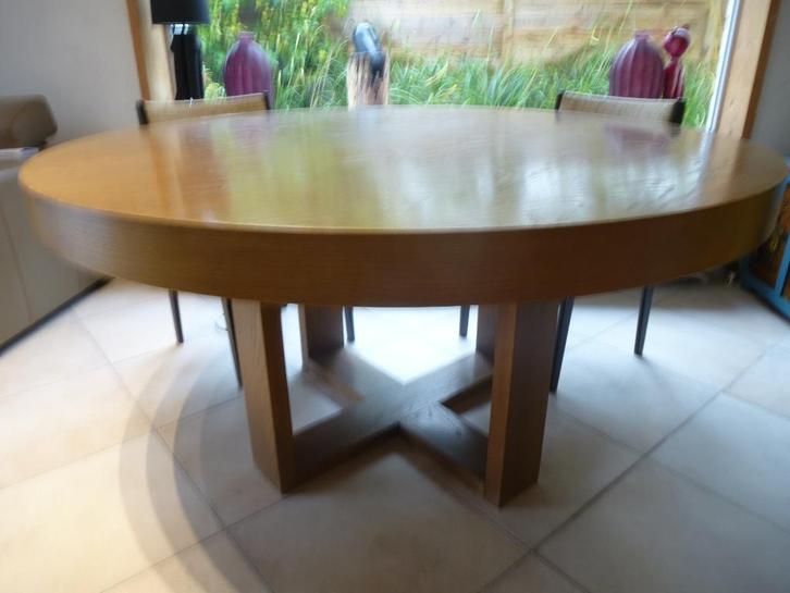 Ronde tafel van 150 cm, Huis en Inrichting, Tafels | Eettafels, Eikenhout, Ophalen