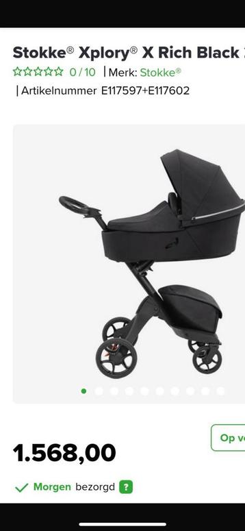 Poussette 3-en-1 noire Stokke Xplory X Black disponible aux enchères