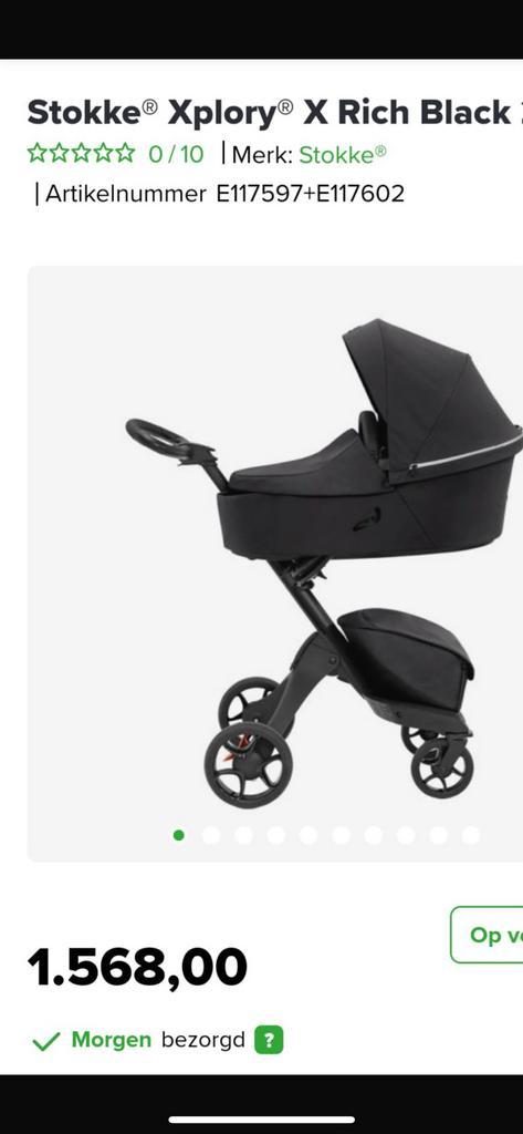 Poussette 3-en-1 noire Stokke Xplory X Black, Enfants & Bébés, Buggys, Comme neuf, Enlèvement ou Envoi