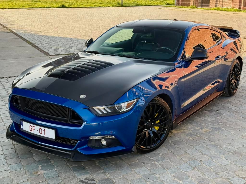 Ford Mustang 2.3 Ecoboost, Autos, Ford, Particulier, Mustang, Essence, Euro 6, Coupé, 3 portes, Boîte manuelle, Bleu, Noir, Cuir