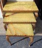 4 tables gigognes et étagères Louis Quinze en onyx du milieu, Maison & Meubles, Enlèvement