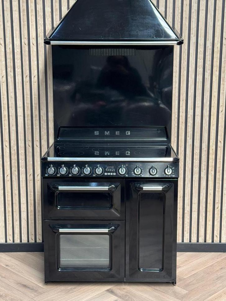 Smeg Victoria Inductie 90cm + Fornuis + Afzuigkap, Electroménager, Cuisinières, Gril, Enlèvement ou Envoi