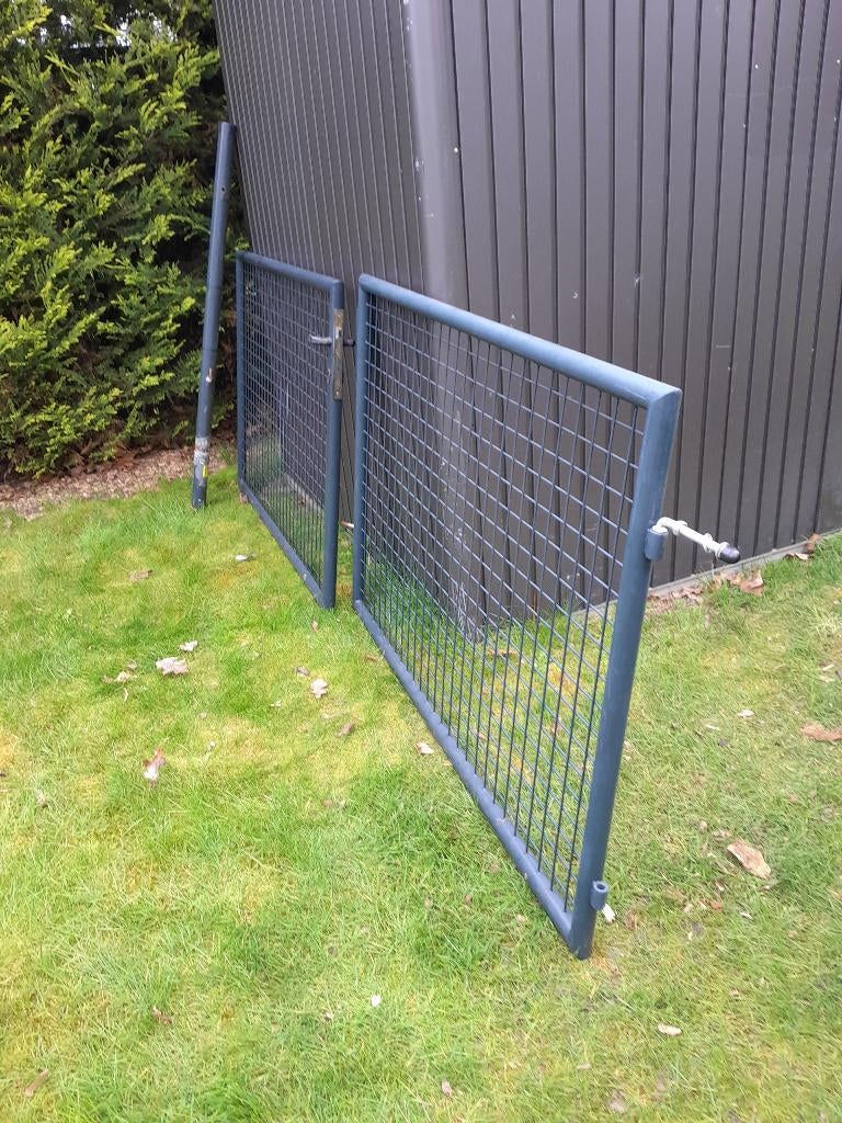 tuinpoort 3x1 meter met 2 palen, Ophalen, Gebruikt, 100 tot 150 cm, IJzer