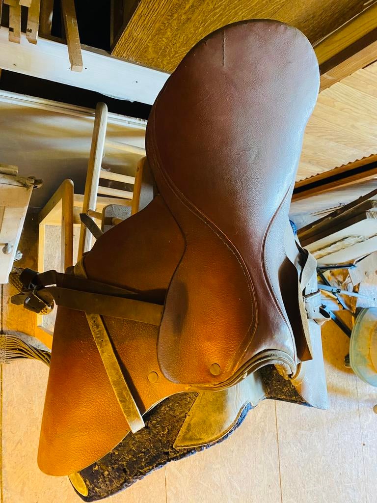 Mooi paardezadel met stijgbeugels, Enlèvement, Dressage