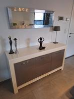 Modena dressoir 160 cm – modern wit/taupe – zeer nette staat, Ophalen