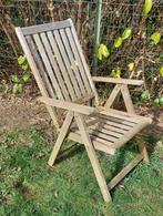 Chaise fauteuil de jardin en Teck, Jardin & Terrasse, Chaises de jardin, Enlèvement, Utilisé, Bois, Ajustable