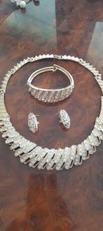 Belle parrure neuve plaquer or collier- bracelet-boucle d'or, Enlèvement ou Envoi, Or, Autres matériaux
