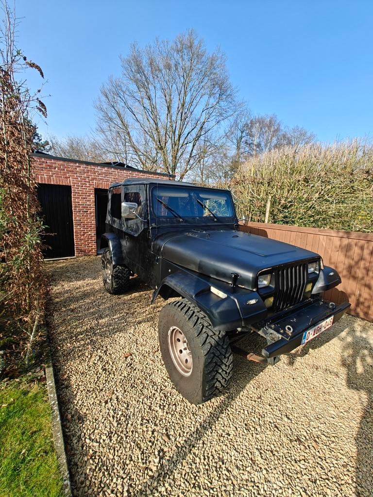 Jeep Wrangler yj oldtimer 1991 4.0, Auto's, Jeep, Stof, 4000 cc, Zwart, Handgeschakeld