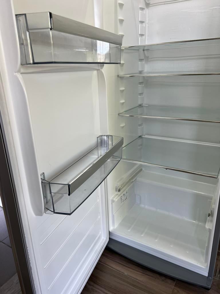 AEG koelkast 185 cm – 387L – inox – zeer proper – topstaat, 160 cm ou plus, Enlèvement, 200 litres ou plus, Sans bac à congélation