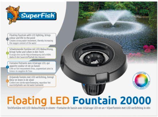 Superfish Floating LED Fountain 20000 drijvende pomp, Tuin en Terras, Vijver-toebehoren, Nieuw, Overige typen, Ophalen