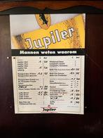 Vintage café prijslijst Jupiler (BEF)