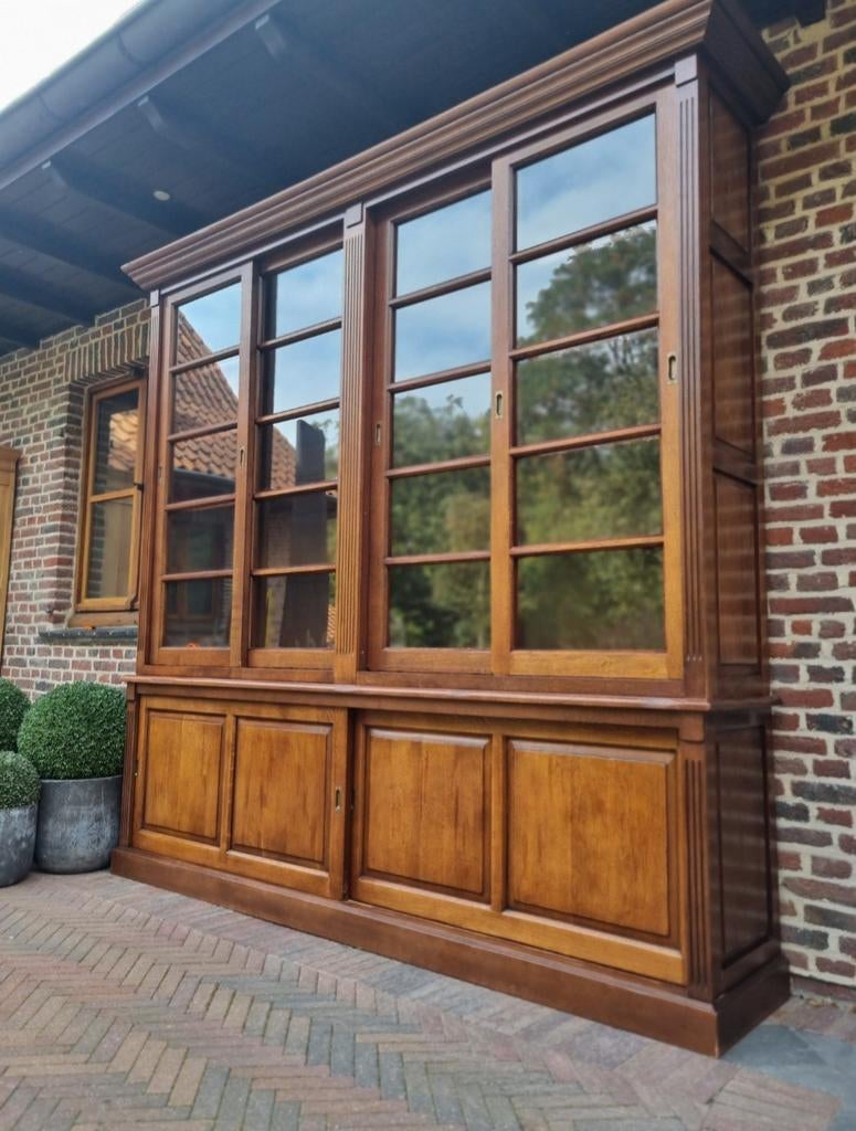 Buffet/vitrine en chêne Flamant LIVRAISON GRATUITE, 25 à 50 cm, Avec tablette(s), 200 cm ou plus, Flamant