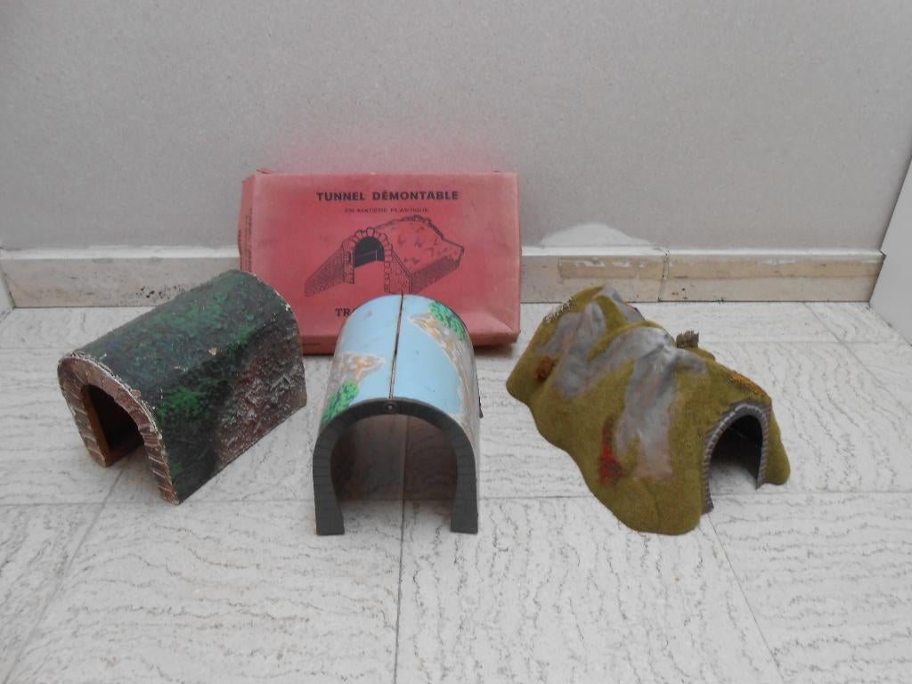 4 vintage speelgoed treintunnels, Antiek en Kunst, Antiek | Speelgoed, Ophalen of Verzenden