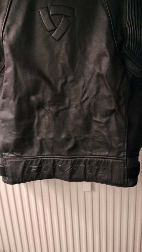 Prachtige echt kalfsleder zwarte REVIT biker jacket., Kleding | Heren, Overige Herenkleding, Ophalen