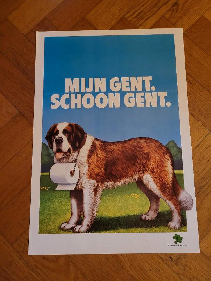 affiche mijn gent , schoon gent, Verzamelen, Posters, Zo goed als nieuw, Reclame, Ophalen