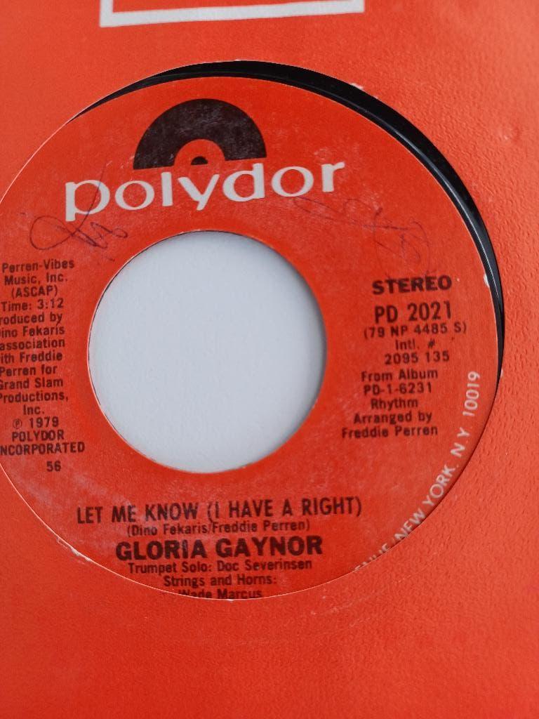 Disco 45: Gloria Gaynor – Let Me Know (I Have A Right), Gebruikt, 7 inch, Single, Dance