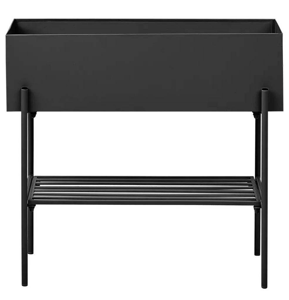 Jardinière noire (2 disponibles), Jardin & Terrasse, Enlèvement, Comme neuf, Métal