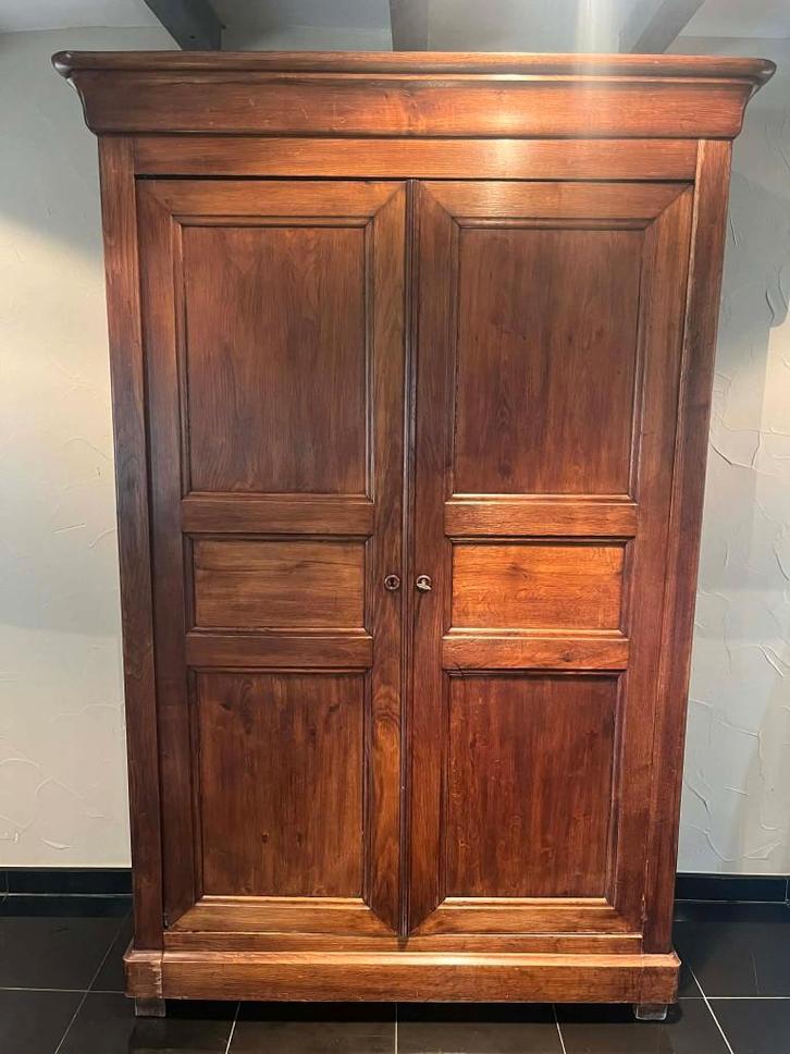 Massieve houten kleerkast – landelijke stijl, Maison & Meubles, Armoires | Penderies & Garde-robes, Utilisé, 200 cm ou plus, 100 à 150 cm