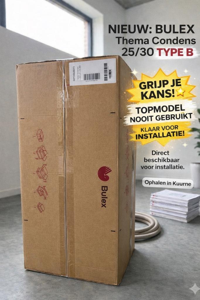ONGEOPEND: Bulex Condensatieketel Thema Condens F25/30 B, Bricolage & Construction, Chauffe-eau & Boilers, Neuf, Élément, Gaz naturel