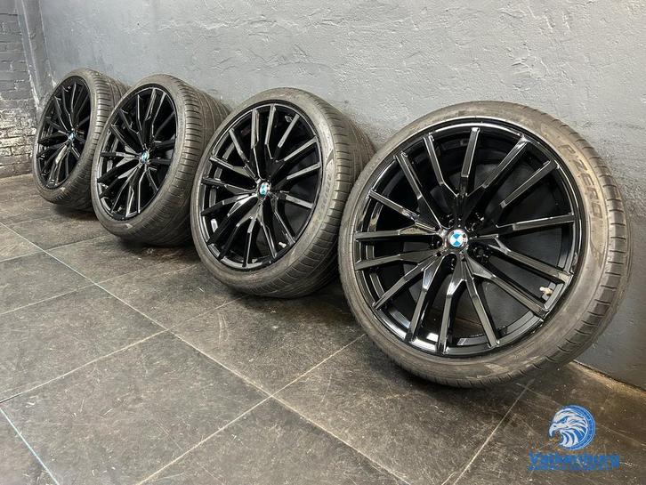 6-7mm! Originele BMW X5 X6 G05 G06 Style 742M 22 inch zwart, Auto-onderdelen, Banden en Velgen, Banden en Velgen, Zomerbanden