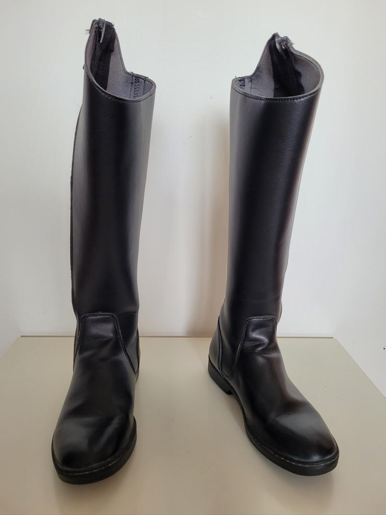 Superbe bottines cuir noire avec fermeture éclair 36 neuve, Enlèvement, Comme neuf