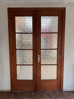 Vintage dubbele binnendeur, Doe-het-zelf en Bouw, Deuren en Vliegenramen, Ophalen, Gebruikt, Minder dan 80 cm, 215 cm of meer