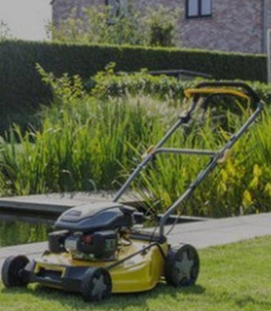 Powerplus powxg60245x 177cc zo goed als nieuw, Powerplus, Tondeuse sur coussin d'air, Sac de ramassage, Tondeuses à gazon à essence