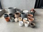Bundel plantenpotten in terracota, natuursteen en plastic, Ophalen, Zo goed als nieuw