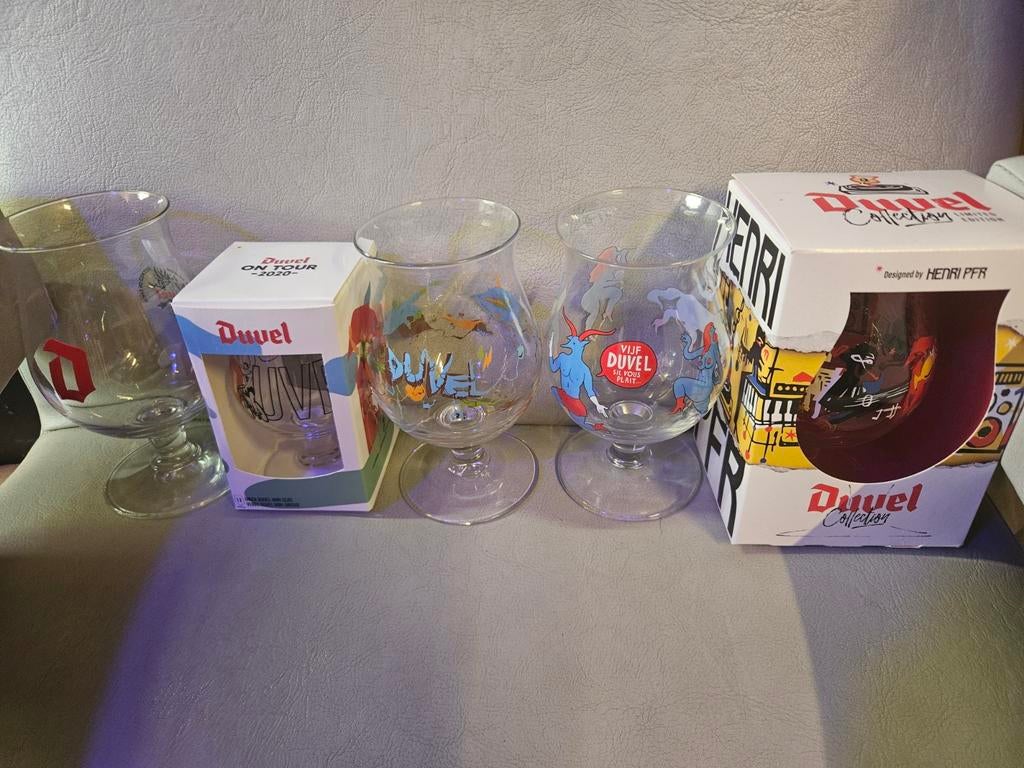 Duvel glazen, Ophalen