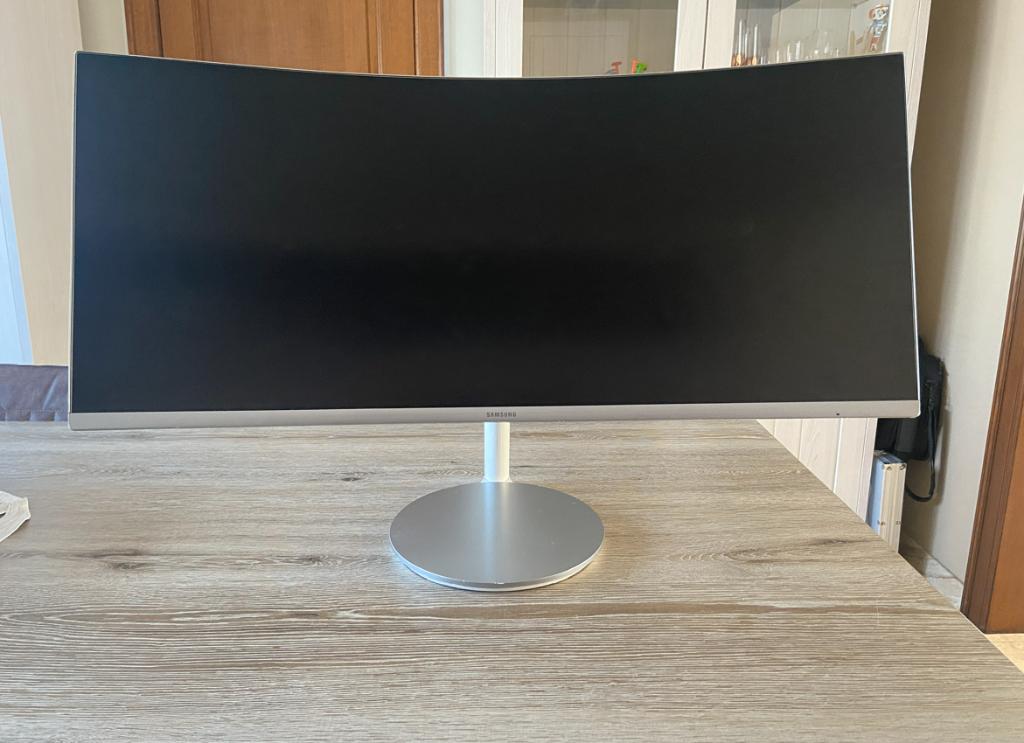 SAMSUNG LC34 gebogen ultra brede monitor voor PC, Ophalen, 3 tot 5 ms, 86,4, Samsung