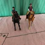 2 Speelgoed paardjes met ruiter op, Ophalen of Verzenden, Gebruikt
