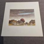 4 x Offset kleurendrukken van Dirk Baksteen, Antiek en Kunst, Kunst | Etsen en Gravures, Ophalen of Verzenden, Landschap, Overige technieken