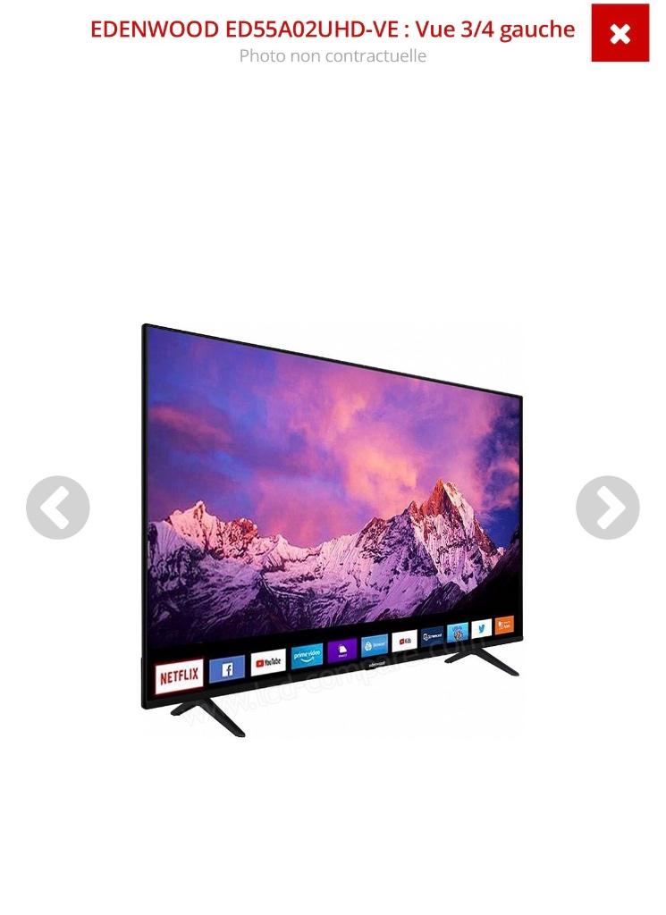 Телебачення Edenwood, Enlèvement, Comme neuf, 4k (UHD), Autres marques