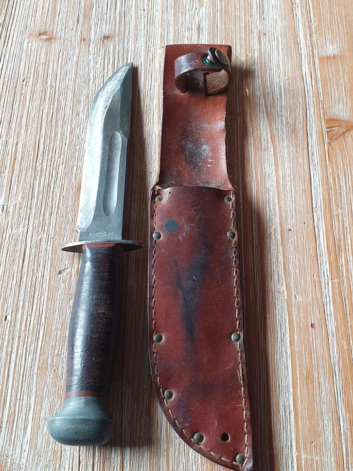 couteau pal rh 36 us + fourreau cuir ww2, Collections, Objets militaires | Seconde Guerre mondiale, Enlèvement ou Envoi