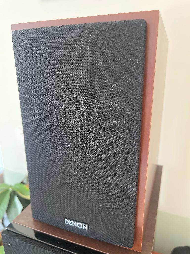 Setje van 2 Denon SC-m41 speakers - kerselaar, TV, Hi-fi & Vidéo, Enceintes, Autres marques, Moins de 60 watts, Enlèvement ou Envoi