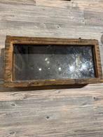 Boîte à munitions allemande MG 1908 transformée en vitrine., Collections, Enlèvement ou Envoi, Armée de terre, Caisse ou Géocache