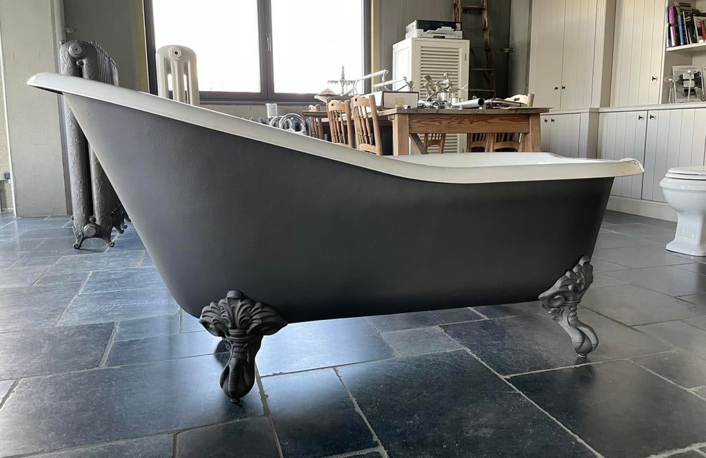 Baignoire en fonte sur pieds, Bricolage & Construction, Sanitaire, Comme neuf, Baignoire, Enlèvement