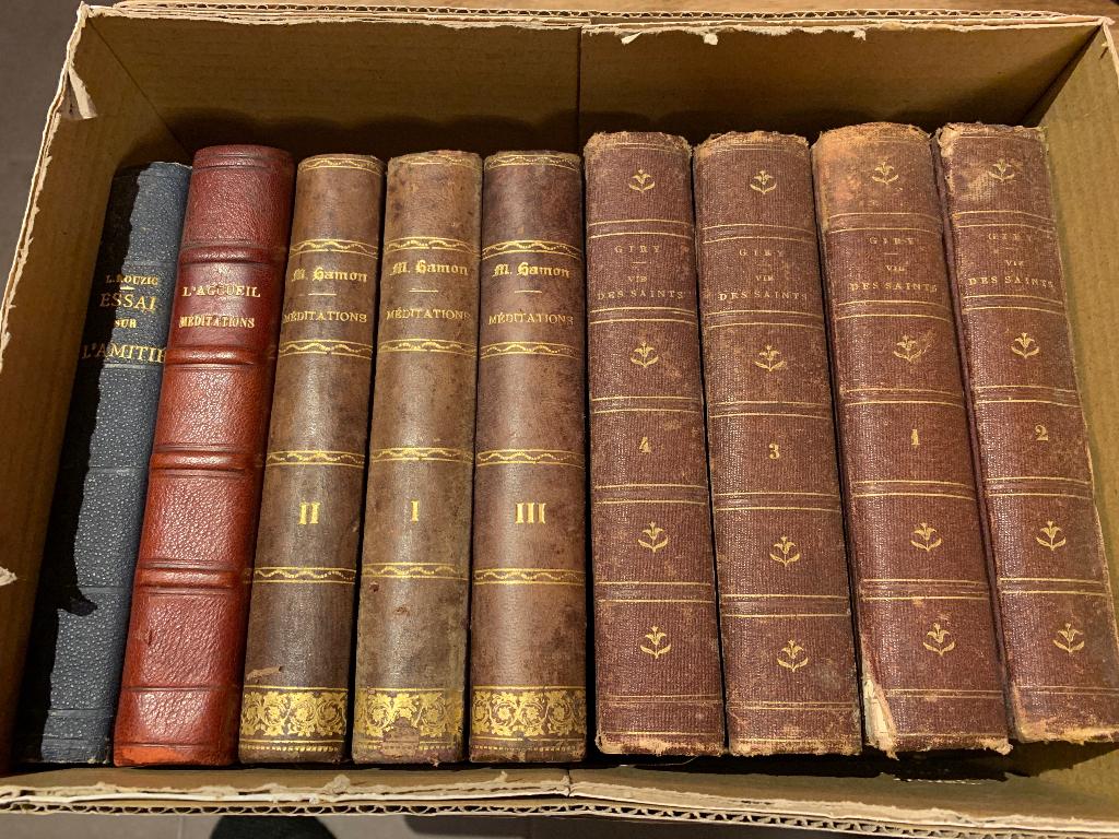Lot livres anciens religieux 1876–1921 – Bollandistes…, Boeken, Godsdienst en Theologie, Gelezen, Christendom | Katholiek, Ophalen of Verzenden