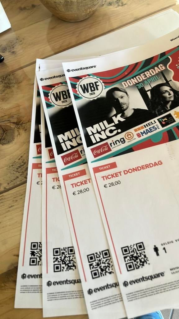 Tickets te koop, Tickets en Kaartjes, Drie personen of meer