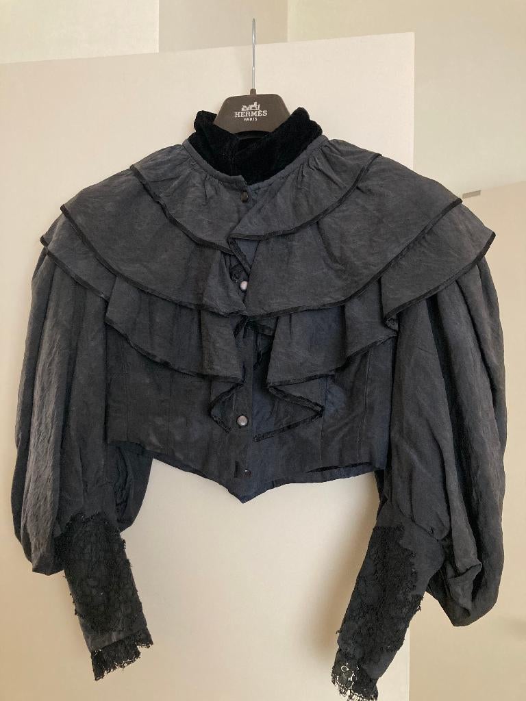Historisch laat Victoriaans dames bolero lijfje, Kleding | Dames, Gelegenheidskleding, Gedragen, Overige typen, Maat 36 (S), Zwart