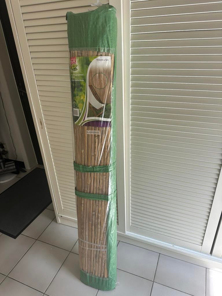 Gespleten bamboe afscherming op rol, Jardin & Terrasse, Écrans de jardin, Enlèvement, Comme neuf