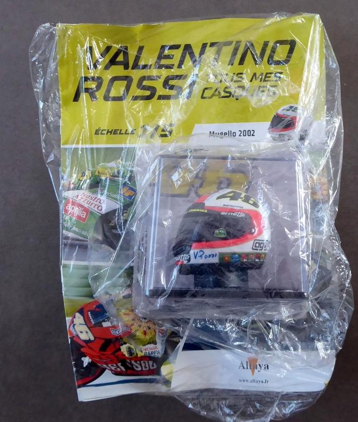 Lot 3 mini casques Valentino Rossi 46 + fascicules - Altaya, Collections, Collections Autre, Neuf, Enlèvement ou Envoi