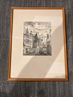 Kunstprent J.T. Jozef Linning – Palingbrug Antwerpen (1856), Antiek en Kunst, Ophalen