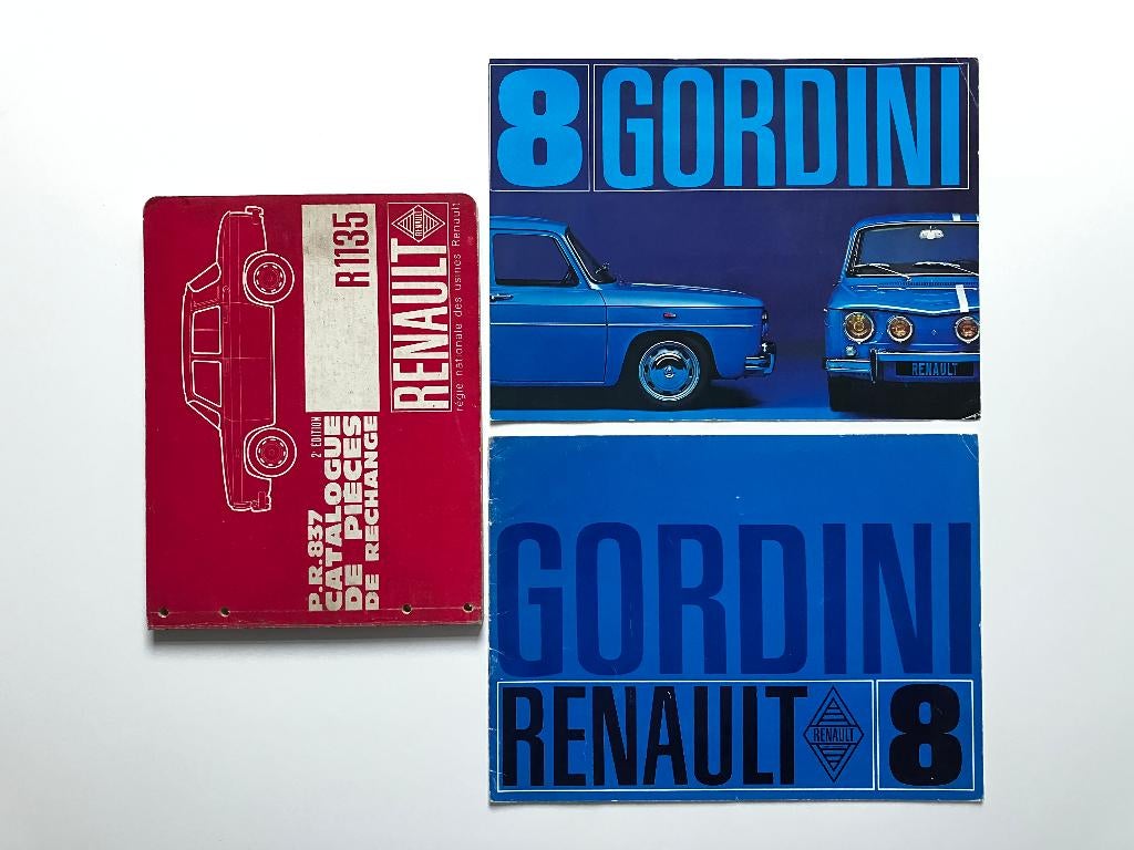 RENAULT R8 GORDINI : catalogues/brochures, Autos : Divers, Modes d'emploi & Notices d'utilisation, Enlèvement ou Envoi