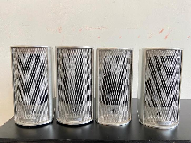 Te koop: Piega S3 SAT luidsprekerset (4x), Audio, Tv en Foto, Luidsprekerboxen, Zo goed als nieuw, Center speaker, 120 watt of meer