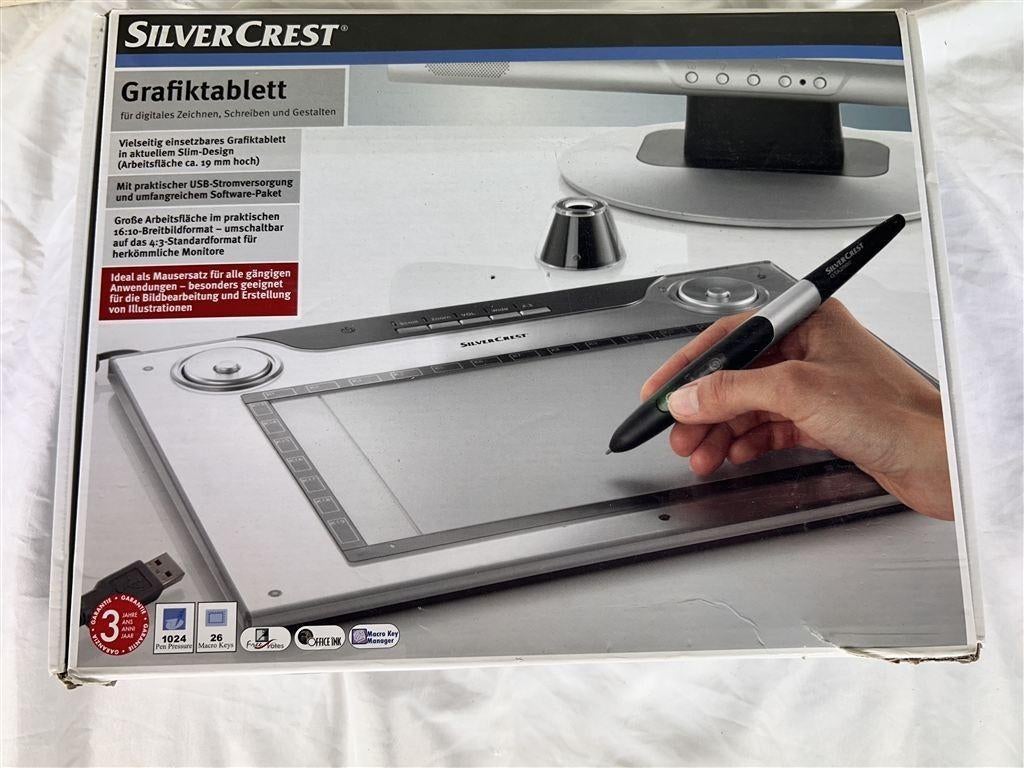 A7343. Silvercrest tekentablet in doos, Computers en Software, Tekentablets, Gebruikt, Ophalen of Verzenden
