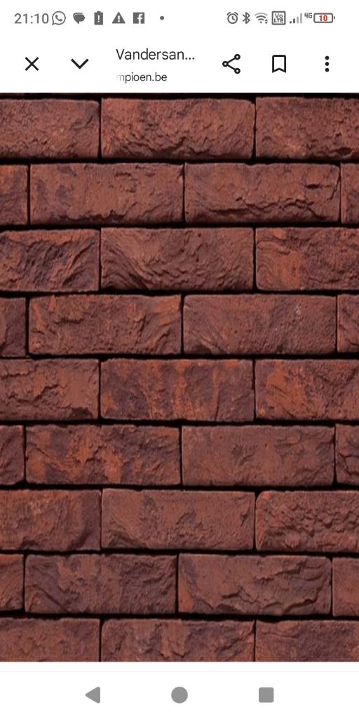 Façade stenen +- 15m2, Ophalen, Nieuw, Bakstenen