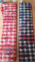 Katoen seersucker ruitje, Hobby & Loisirs créatifs, Tissus & Chiffons, Neuf, Coton, 120 cm ou plus, Bleu