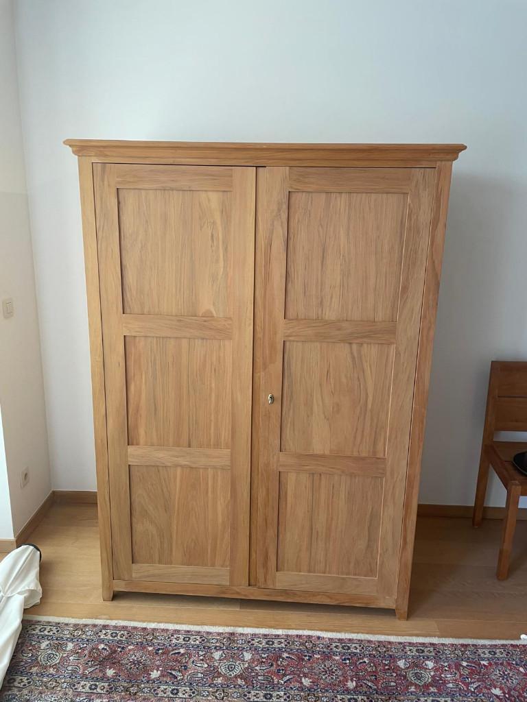 Eiken kast, Ophalen, Met deur(en), 100 tot 150 cm, Eikenhout