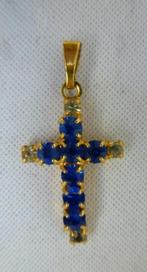 petite croix pendentif en métal doré avec cristal, Comme neuf, Autres matériaux, Avec strass, Autres couleurs